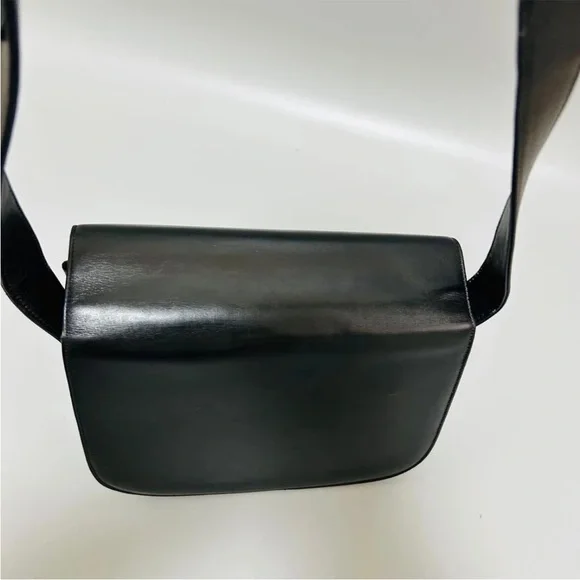 Celine Black Shoulder Bag with Gold Horse Accent - Picture 4 of 16